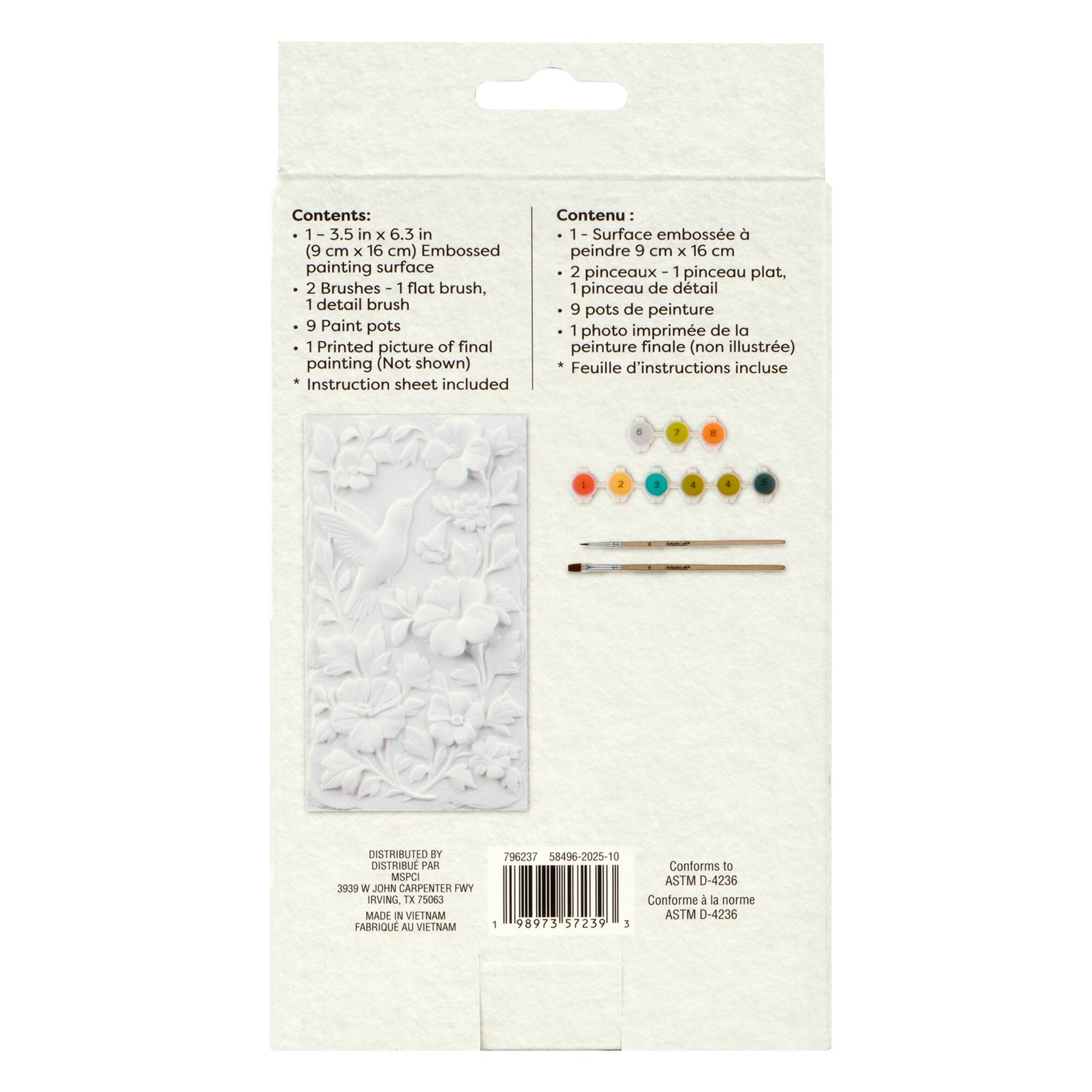 Hummingbird Relief Painting Kit by Artist's Loft®